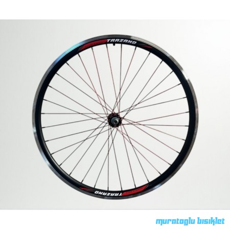 TRAZANO 26 ÖN DUBLE ÖRÜLÜ JANT, V FREN,  32D, SİYAH KIRMIZI