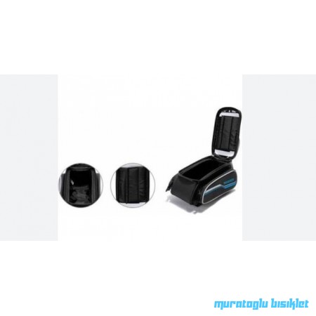 TEX XBYC-816 KADRO ÜSTÜ ÇANTA-TELEFON TUTUCULU - SİYAH MAVİ