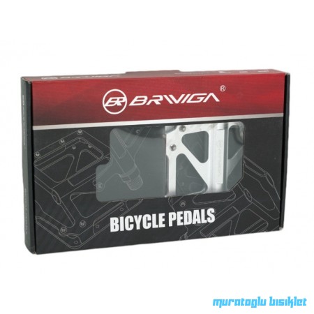 BRIVIGA PEDAL PDL-3304 PLAT ALÜ CNC CR-MO MİL RUL. GÜMÜŞ 110x111x23mm 320g