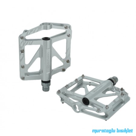 BRIVIGA PEDAL PDL-3304 PLAT ALÜ CNC CR-MO MİL RUL. GÜMÜŞ 110x111x23mm 320g