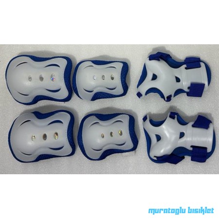 TEX ÇOCUK DİZLİK DİRSEKLİK SET   - KOYU MAVİ BEYAZ