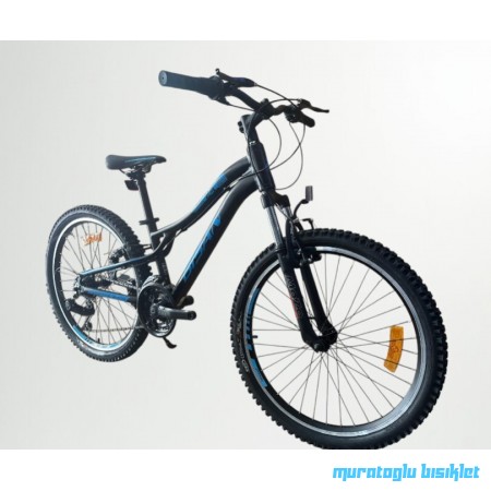 24J BİSAN KDX 2800 V FREN DAĞ BİSİKLETİ - MAT SİYAH MAVİ - 30 kadro