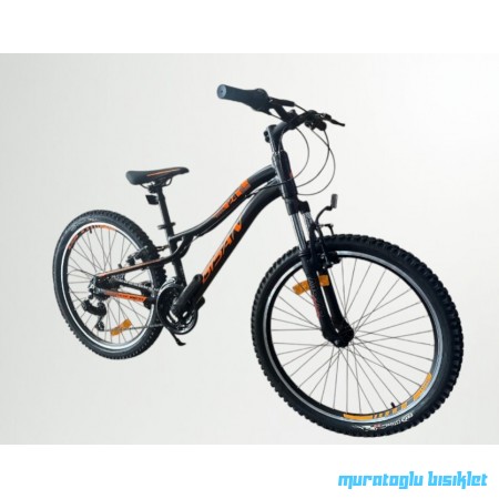 24J BİSAN KDX 2800 V FREN DAĞ BİSİKLETİ - MAT SİYAH TURUNCU - 30 kadro