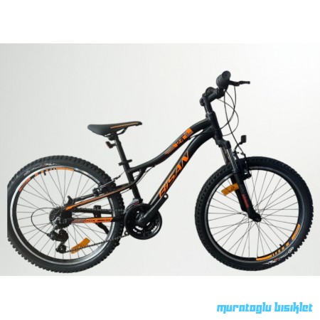 24J BİSAN KDX 2800 V FREN DAĞ BİSİKLETİ - MAT SİYAH TURUNCU - 30 kadro