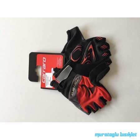 CARRARO KISA PARMAK ELDİVEN V7 A - SİYAH KIRMIZI - M beden