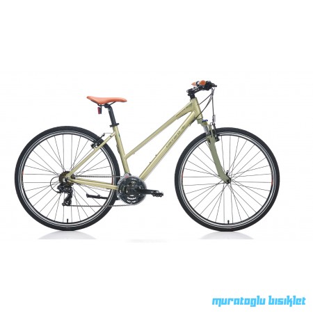 28J CARRARO SPORTIVE 222 BAYAN ŞEHİR BİSİKLETİ -  LİME YEŞİL KAHVE - 46 KADRO