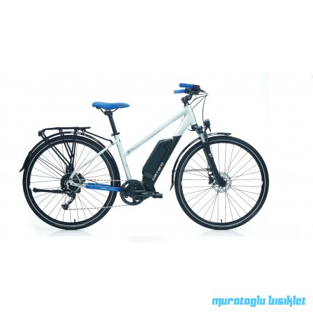 28J CARRARO E-TİME VENÜS ELEKTRİKLİ BİSİKLET - MAT GÜMÜŞ MAVİ - 43 KADRO