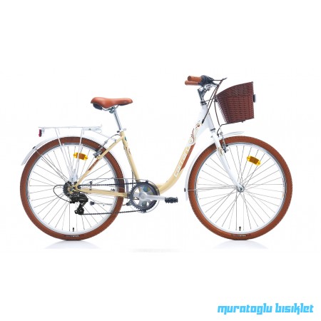 26J CARRARO JULIANA ŞEHİR BİSİKLETİ - BEYAZ BEJ KAHVE - 43 KADRO  (ALÜMİNYUM)