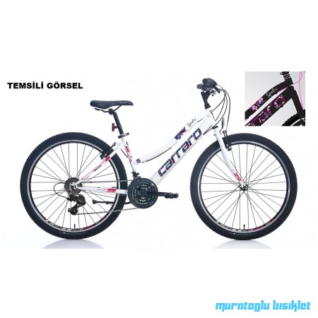 26J CARRARO SPEED 262 BAYAN DAĞ BİSİKLETİ - MAT SİYAH PEMBE - 38 KADRO