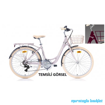 26J CARRARO JULIET ŞEHİR BİSİKLETİ - MAT MÜRDÜM KROM KREM - 43