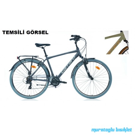 28J CARRARO ELITE 704 V ŞEHİR BİSİKLETİ - MAT METALİK YEŞİL KAHVE - 48 KADRO