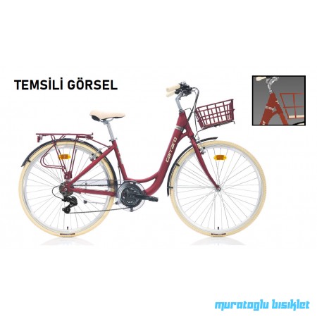 28J CARRARO JULIET ŞEHİR BİSİKLETİ - MAT KİREMİT KROM KREM - 43 KADRO