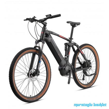 29J LOOP GRAVITY 10V ELEKTRİKLİ DAĞ BİSİKLETİ - MAT SİYAH KIRMIZI - 47 KADRO