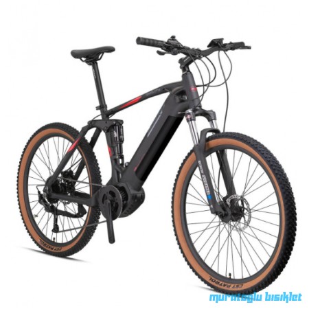 29J LOOP GRAVITY 10V ELEKTRİKLİ DAĞ BİSİKLETİ - MAT SİYAH KIRMIZI - 47 KADRO