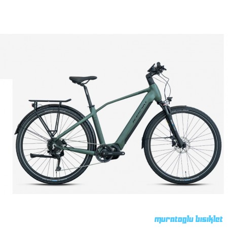 28J KRON ZEON 9V HD ELEKTRİKLİ ŞEHİR BİSİKLETİ - MAT YEŞİL SİYAH - 46 KADRO
