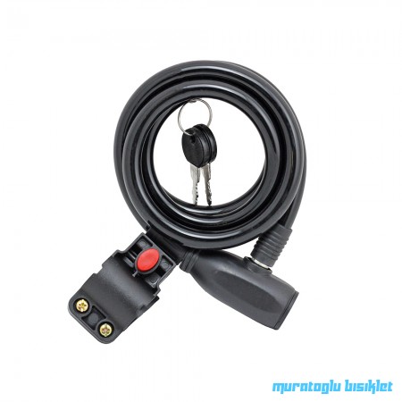 DT Kilit - Halat, 12x1500, Anahtarlı, Braket, HC-83105, Siyah