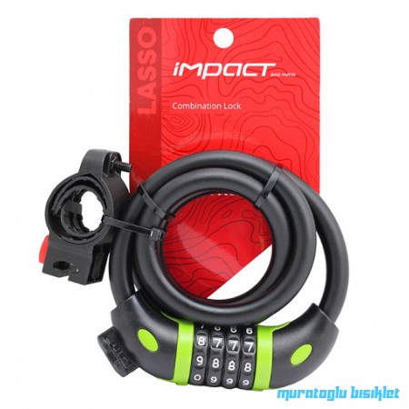 IMPACT Kilit - LASSO, 12x1000, Şifreli, Braketli, Yeşil