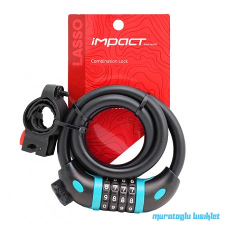 IMPACT Kilit - LASSO, 12x1000, Şifreli, Braketli, Mavi
