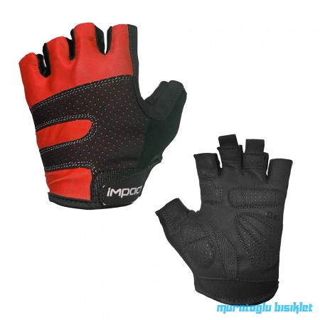 IMPACT Eldiven - IMPACT PEAK, Jelli, Kısa Parmak, Kırmızı - Large