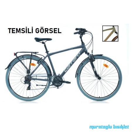 28J CARRARO ELITE 704 V ŞEHİR BİSİKLETİ - MAT ANTRASİT GRİ KROM - 48 KADRO