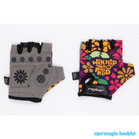 RAPTOR WORK HARD Kısa Parmak Jelli Çocuk Eldiveni 