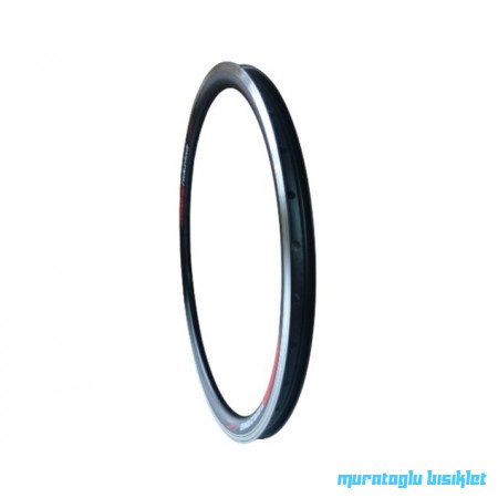 TRAZANO 24J DUBLE JANT ÇEMBERİ 36 DELİK V FREN -  SİYAH