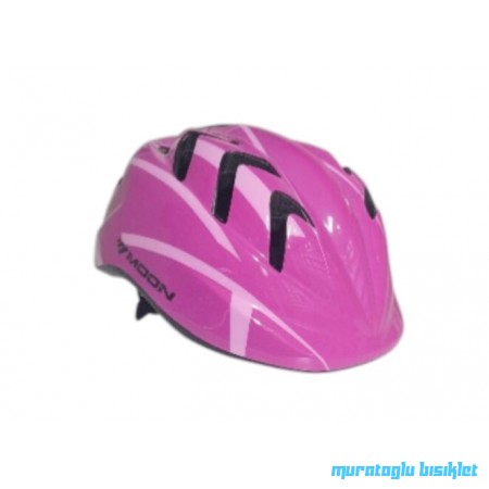 MOON M-7 ÇOCUK KASK ÇİZGİ DESENLİ - MOR PEMBE - S