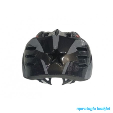 MOON MV-7 ÇOCUK KASK ÇİZGİ DESENLİ - SİYAH KIRMIZI  GRİ - M
