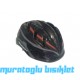 MOON MV-7 ÇOCUK KASK ÇİZGİ DESENLİ - SİYAH KIRMIZI  GRİ - M