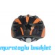 MOON MV-7 ÇOCUK KASK ÇİZGİ DESENLİ - SİYAH TURUNCU MAVİ - M