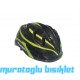 MOON MV-7 ÇOCUK KASK ÇİZGİ DESENLİ - SİYAH YEŞİL SARI - S
