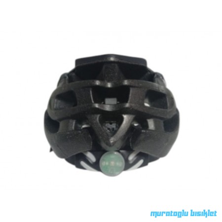 MOON MV-88  KASK IŞIKLI  -  SİYAH BEYAZ - L