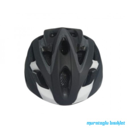 MOON MV-88  KASK IŞIKLI  -  SİYAH BEYAZ - L