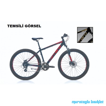 27.5J CARRARO FORCE 770C DAĞ BİSİKLETİ - MAT SİYAH ALTIN KIRMIZI - 43 KADRO