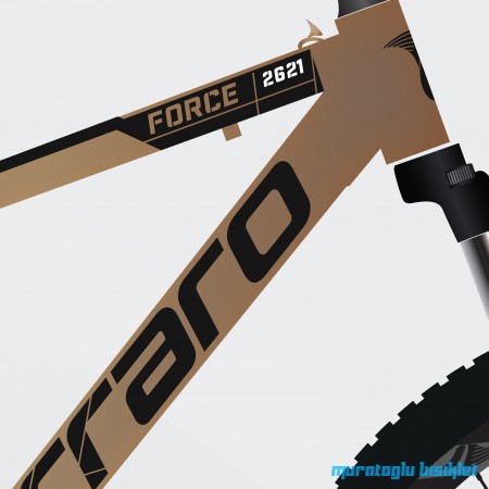 27.5J CARRARO FORCE 750 HD DAĞ BİSİKLETİ -BRONZ SİYAH BEYAZ - 38