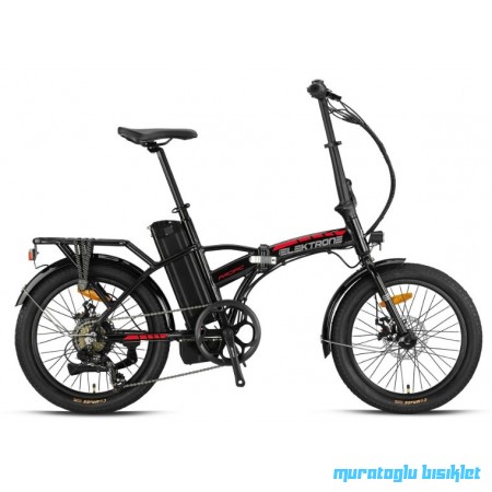 20J ELEKTRONE PACIFIC 7V HD ELEKTRİKLİ KATLANIR BİSİKLET - SİYAH/KIRMIZI/FÜME