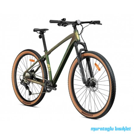 27.5J KRON XC 100 PRO HD DAĞ BİSİKLETİ - MAT HAKİ PARLAK SARI - 38 KADRO