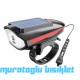 KRYPT - XBYC-6163 SOLAR ÖN FAR ve KORNA ŞARJLI - SİYAH KIRMIZI
