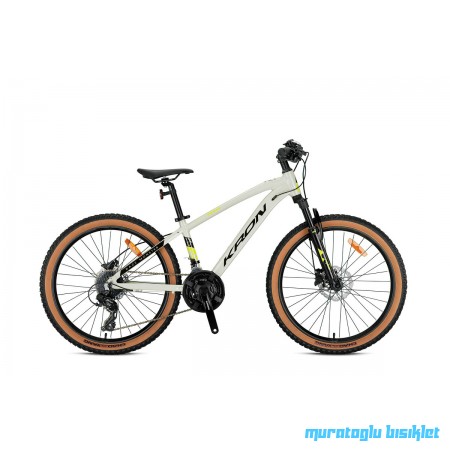 27.5J KRON XC 100 HD 21V DAĞ BİSİKLETİ - BEJ NEON SARI SİYAH - 38 KADRO