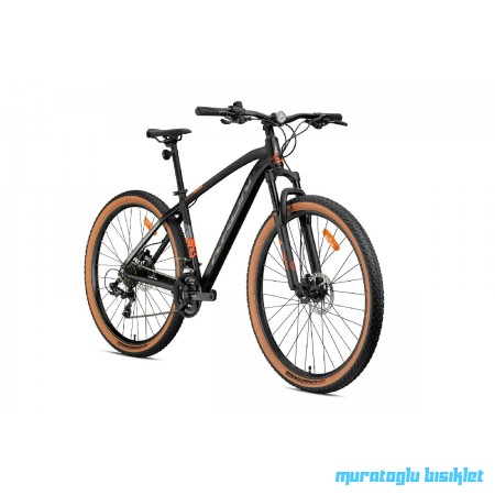 27.5J KRON XC 100 HD 21V DAĞ BİSİKLETİ - MAT SİYAH TURUNCU FÜME - 38 KADRO