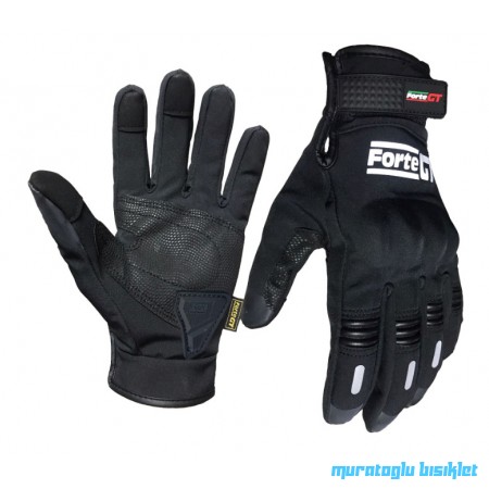 FORTE GT 07 Softshell Kışlık Korumalı Eldiven - Siyah - Medium