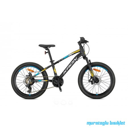 24J KRON XC75 21V VB DAĞ BİSİKLETİ - MAT SİYAH SARI GRİ MAVİ - 33 KADRO