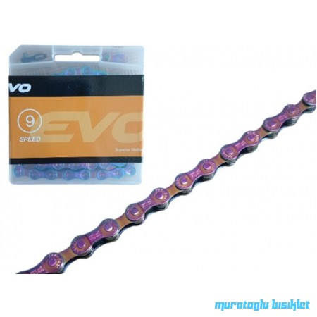 EVO F90 ZİNCİR INDEX 9 SPEED 116 BAKLA - Rainbow