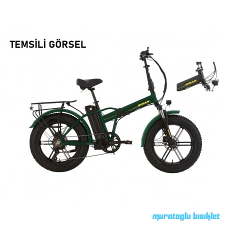 20J BİSAN E-FOLDING F3 7V HD ELEKTRİKLİ KATLANIR BİSİKLET - MAT SİYAH - 43 KADRO