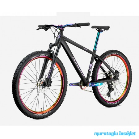 26J KRON REBEL 8V HD DAĞ BİSİKLETİ - MAT SİYAH RAİNBOW - 38 KADRO