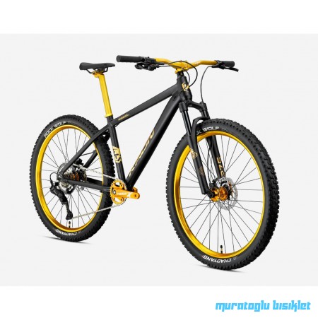 27.5J KRON REBEL 8V HD DAĞ BİSİKLETİ - MAT SİYAH SARI- 42 KADRO