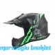 SWAY - FS-618 BUNNY CROSS KASK - SİYAH YEŞİL - XLARGE BEDEN