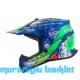 SWAY - FS-618  GASSOLINE GREED CROSS KASK - MAVİ KIRMIZI - LARGE BEDEN