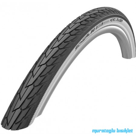 Schwalbe DIŞ LASTİK 700x40C ROAD CRUISER K-GUARD, TWINSKIN SİYAH-BEYAZ ŞERİT