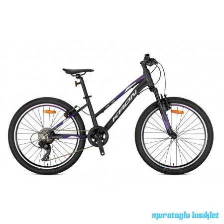 20J KRON XC75 LADY 7VİTES ÇOCUK BİSİKLETİ - MAT SİYAH MOR GRİ MAVİ